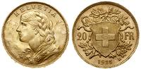 20 franków 1925 B, Berno, typ Vreneli, złoto 6.4