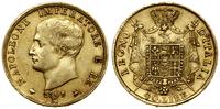 40 lirów 1809 M, Mediolan, złoto 12.88 g, próby 