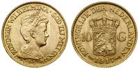 10 guldenów 1917, Utrecht, złoto 6.71 g, próby 9