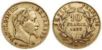 10 franków 1867 A, Paryż, głowa w wieńcu laurowy