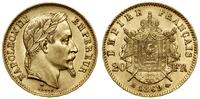 20 franków 1869 BB, Strasbourg, głowa w wieńcu l