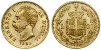 20 lirów 1882 R, Rzym, złoto 6.46 g, próby 900, 
