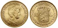 10 guldenów 1912, Utrecht, złoto 6.45 g, piękne