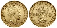 10 guldenów 1927, Utrecht, złoto 6.72 g, piękne
