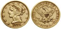 5 dolarów 1906 S, San Francisco, typ Liberty Hea