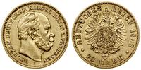 20 marek 1883 A, Berlin, złoto 7.92 g, ładnie za