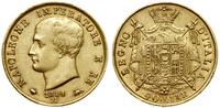 40 lirów 1814 M, Mediolan, złoto 12.87 g, próby 