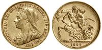 1 funt (sovereign) 1899 M, Melbourne, typ ze sta