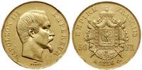 50 franków 1856 A, Paryż, głowa bez wieńca, złot