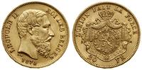 20 franków 1870, Bruksela, złoto 6.46 g, próby 9