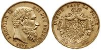 20 franków 1877, Bruksela, złoto 6.45 g, próby 9