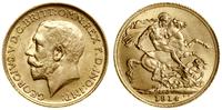 1 funt (sovereign) 1914, Londyn, złoto 7.99 g, p