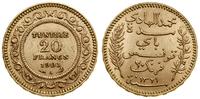 20 franków 1903 / 1321 AH, Paryż, złoto 6.44 g, 