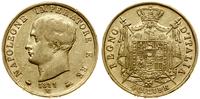 40 lirów 1811 M, Mediolan, złoto 12.84 g, próby 