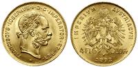 4 floreny = 10 franków 1892, Wiedeń, RESTRIKE (n