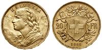 20 franków 1925 B, Berno, typ Vreneli, złoto 6.4