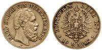 10 marek 1877 F, Stuttgart, złoto próby '900', 3