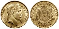 20 franków 1864 BB, Strasbourg, głowa w wieńcu l