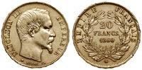 Francja, 20 franków, 1860 BB