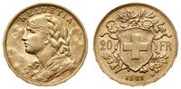 20 franków 1901 B, Berno, typ Vreneli, złoto 6.4