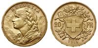 20 franków 1913 B, Berno, typ Vreneli, złoto 6.4