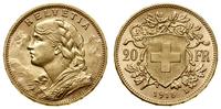 20 franków 1915 B, Berno, typ Vreneli, złoto 6.4