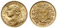 20 franków 1930 B, Berno, typ Vreneli, złoto 6.4