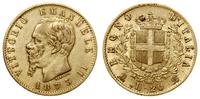 20 lirów 1873 M, Mediolan, złoto 6.45 g, próby 9