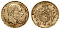 20 franków 1874, Bruksela, złoto 6.43 g, próby 9