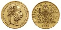 8 florenów = 20 franków 1883, Wiedeń, złoto 6.42
