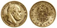 10 marek 1874 B, Hannover, złoto 3.92 g, próby 9