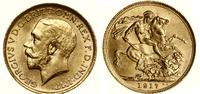 1 funt (sovereign) 1917 S, Sydney, złoto 7.99 g,