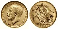 1 funt (sovereign) 1918 P, Perth, odmiana z więk