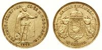 10 koron 1910 KB, Kremnica, złoto 3.38 g, próby 