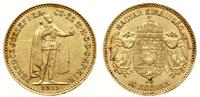 10 koron 1911 KB, Kremnica, złoto 3.37 g, próby 