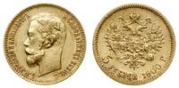 5 rubli 1900 ФЗ, Petersburg, złoto 4.29 g, próby