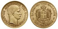20 drachm 1884 A, Paryż, złoto 6.42 g, próby 900