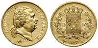 40 franków 1817 A, Paryż, złoto 12.85 g, próby 9
