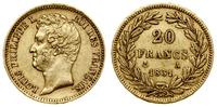 20 franków 1831 A, Paryż, goła głowa króla, napi