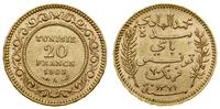 Tunezja, 20 franków, 1903 A / 1321 AH