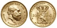 10 guldenów 1889, Utrecht, złoto 6.72 g, próby 9