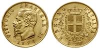 20 lirów 1874 R, Rzym, złoto 6.44 g, próby 900, 