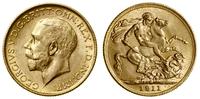 1 funt (1 sovereign) 1911 M, Melbourne, złoto 7.