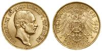 20 marek 1905 E, Muldenhütten, złoto 7.95 g, pró