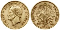 20 marek 1872 E, Drezno, złoto 7.94 g, próby 900