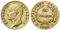 20 franków 1806 A, Paryż, głowa bez wieńca, złot