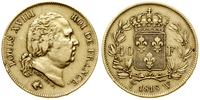 40 franków 1818 W, Lille, złoto 12.86 g, próby 9