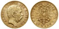 10 marek 1875 E, Drezno, złoto 3.95 g, próby 900