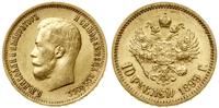 10 rubli 1899 (Ф•З), Petersburg, złoto 8.60 g, p