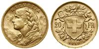 20 franków 1910 B, Berno, typ Vreneli, złoto 6.4